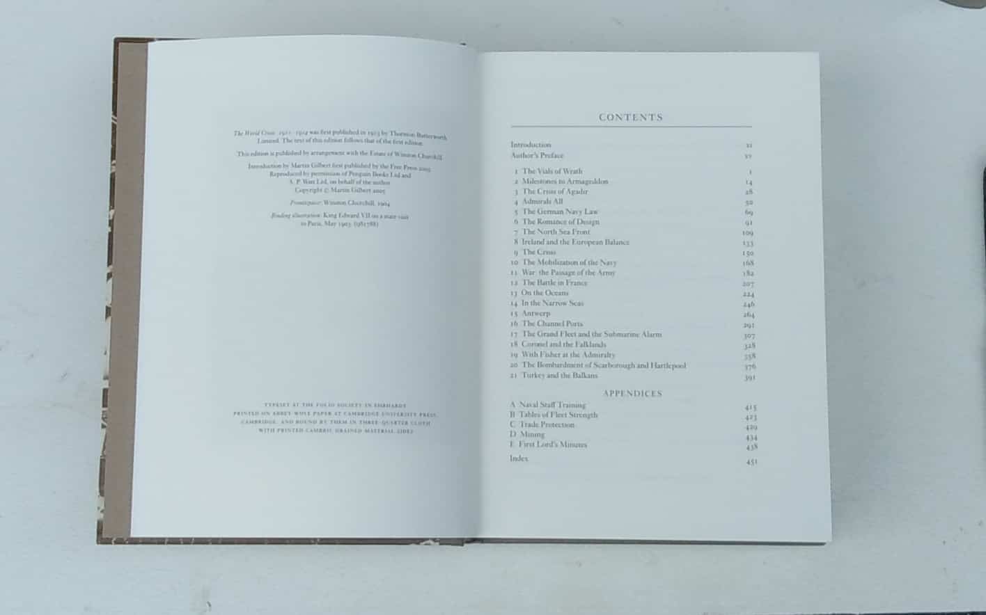The World Crisis 5 Volume Set in Slipcase. Winston S. Churchill. Folio Society, 2007